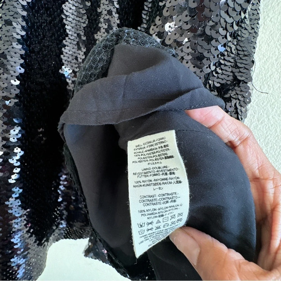 Free People New Dance til dawn black sequin mesh minidress XS - Picture 15 of 15